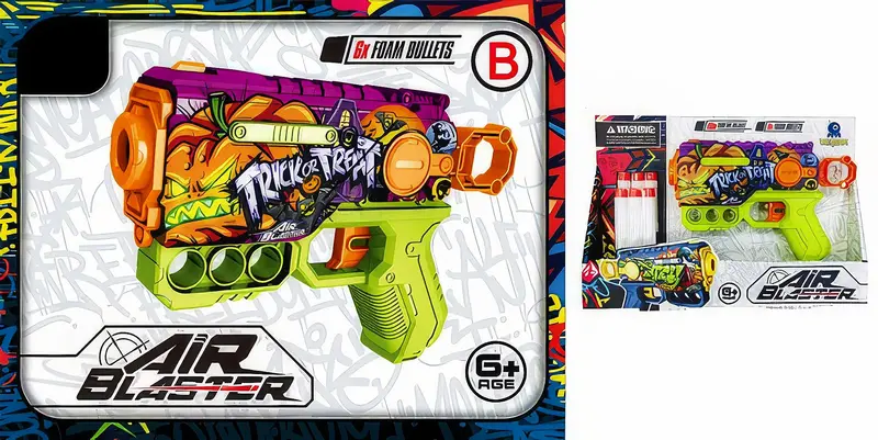 Manual Air Blaster Toy Gun – Soft-Tip Bullet Launcher 1