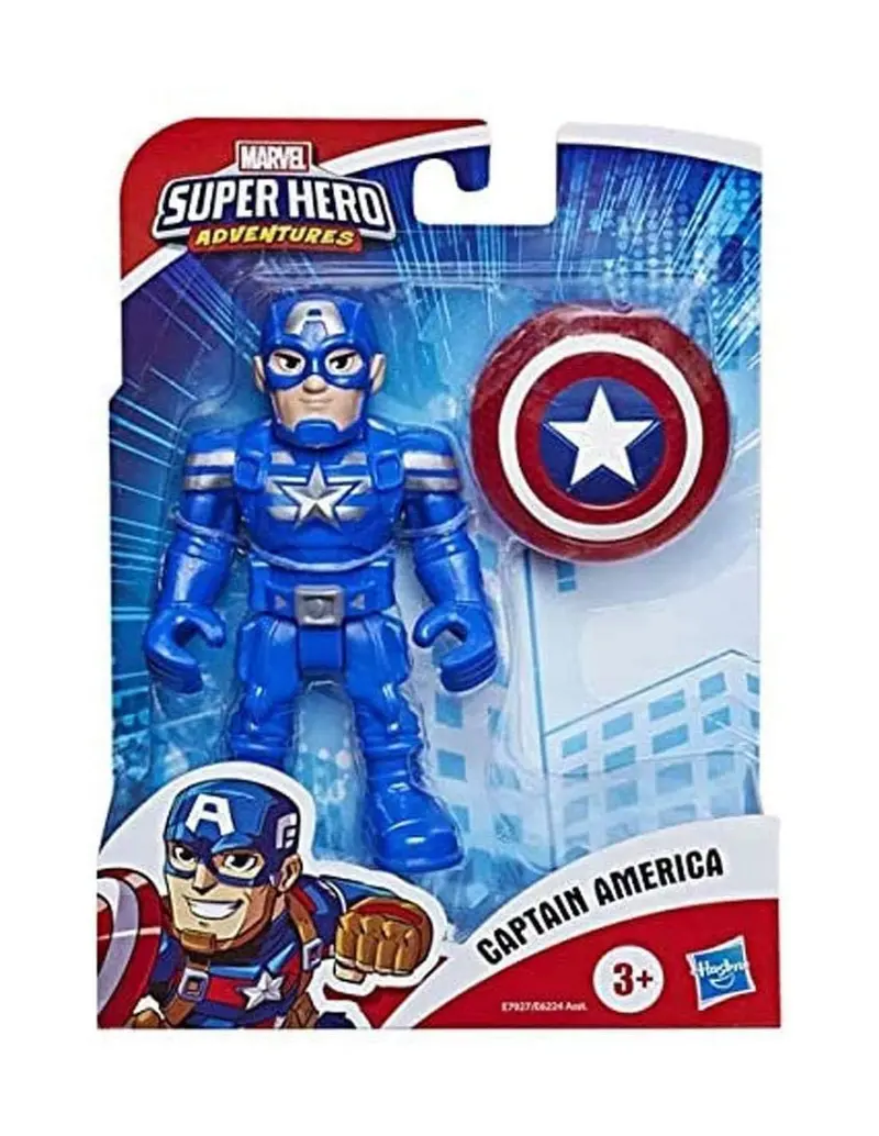Marvel Super Hero Adventures Captain America 12.5 Cm Poseable Action Figure 1