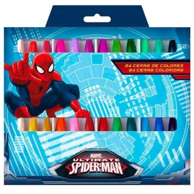 Marvel Ultimate Spider-Man Colored Crayon Set – 24-Piece Art Supply For Kids 1