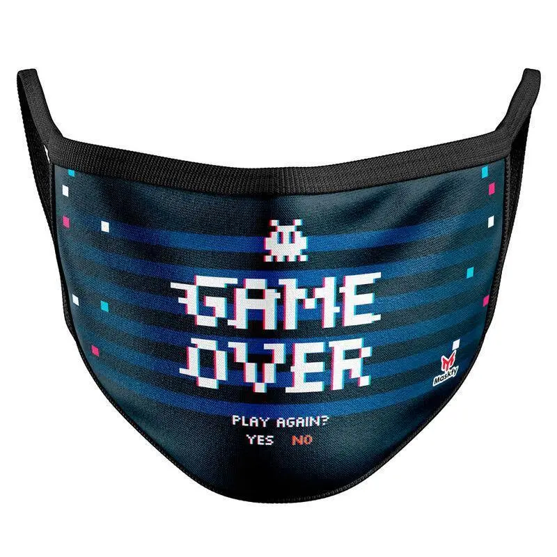 Maskfy Game Over Graphic Reusable Kids Mask – Stylish Washable Face Cover 1