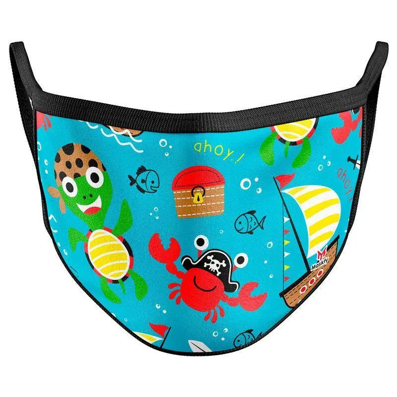 Maskfy Pirate-Themed Reusable Kids Mask – Fun Washable Fabric Face Cover 1