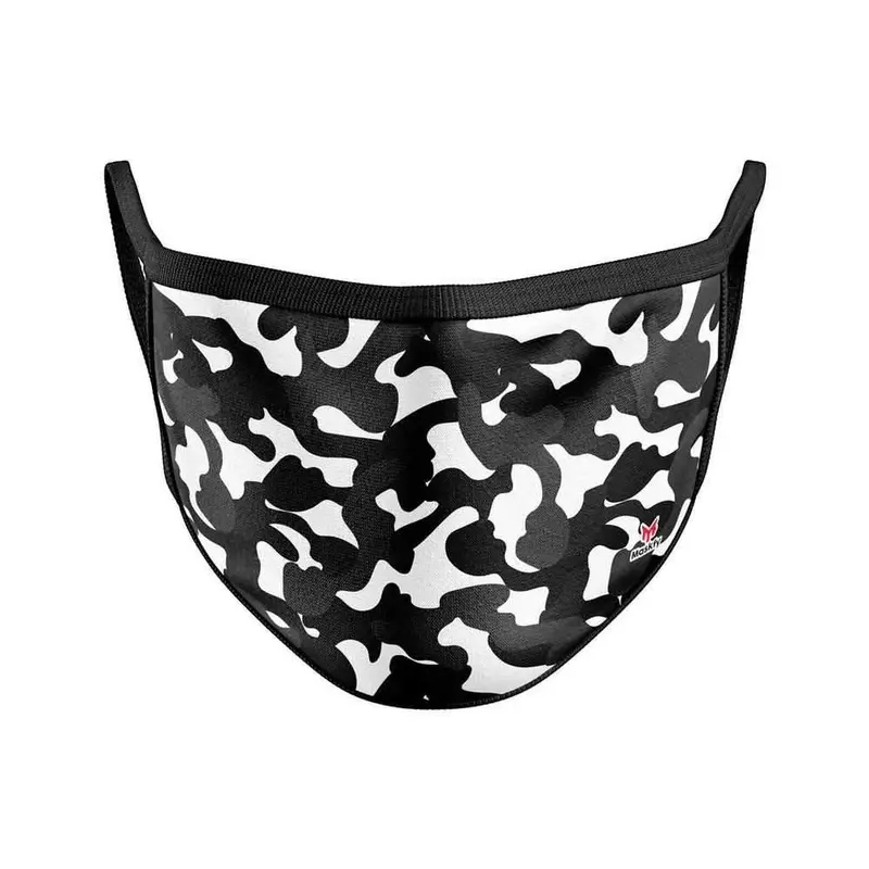 Maskfy Reusable Kids’ Face Mask – Black Camo Print 1