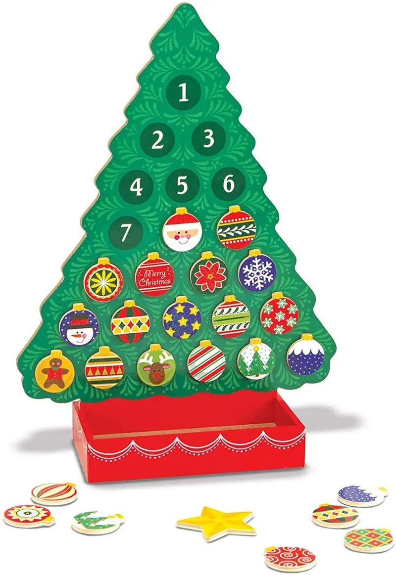 Melissa & Doug Countdown To Christmas Advent Calendar – Wooden Holiday Tradition Kit 1