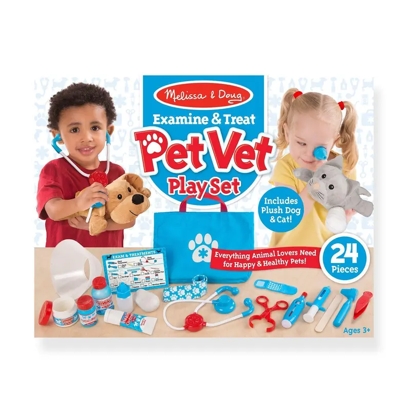 Melissa & Doug Examine & Treat Pet Vet Playset With Medical Tools 1