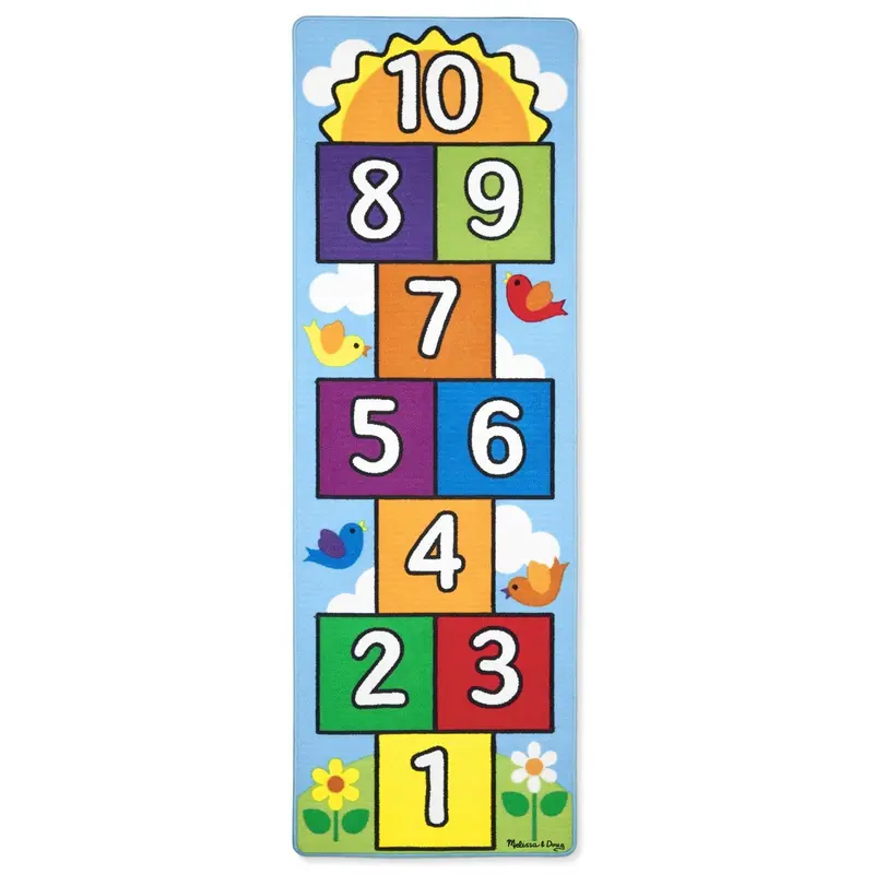 Melissa & Doug Hop & Count Hopscotch Rug – Interactive Floor Mat 1