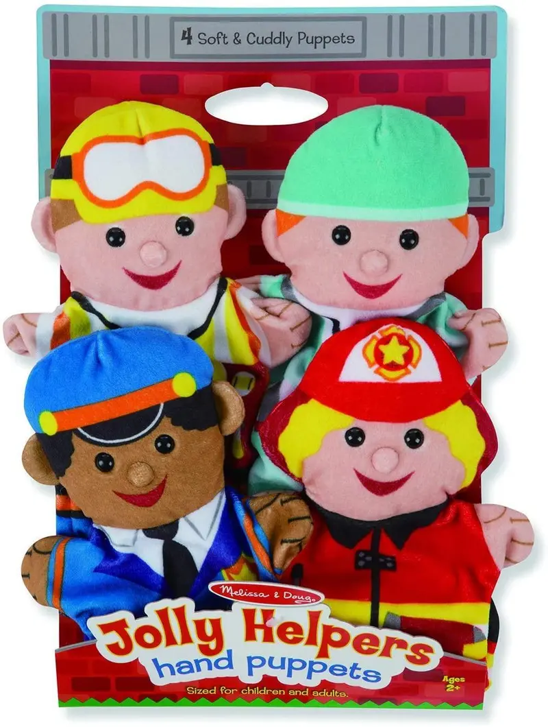 Melissa & Doug Jolly Helpers Hand Puppet Set – 4-Piece Collection 1