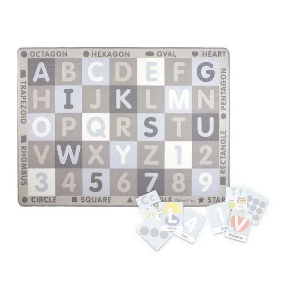 Melissa & Doug Jumbo Abc And 123 Learning Rug – Neutral Design 1