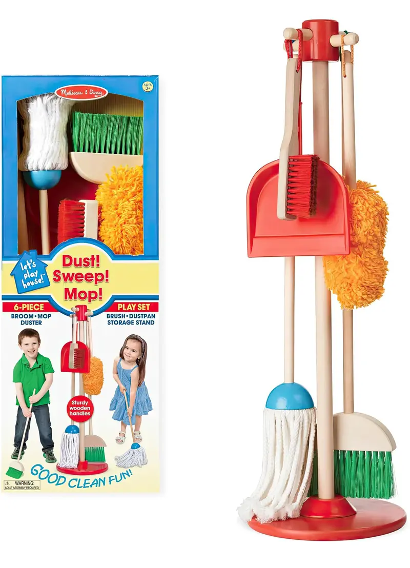 Melissa & Doug Let’S Play House! Cleaning Pretend Play Set – Dust, Sweep & Mop 1