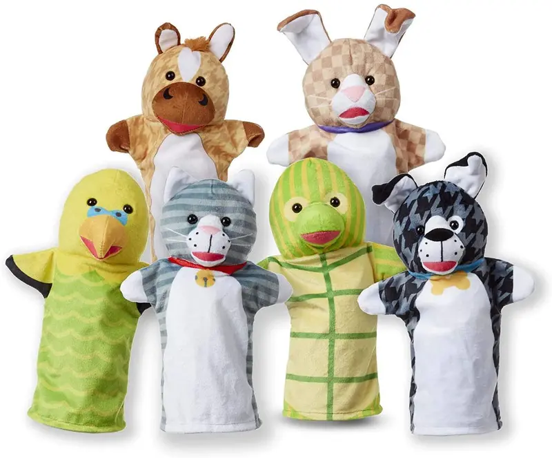 Melissa & Doug Puppet Collection – Hand Puppets & Plush Toys 1