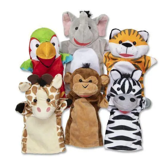 Melissa & Doug Safari Buddies Hand Puppet Set For Kids 1