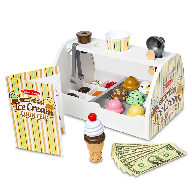 Melissa & Doug Scoop And Serve Ice Cream Counter Playset 1