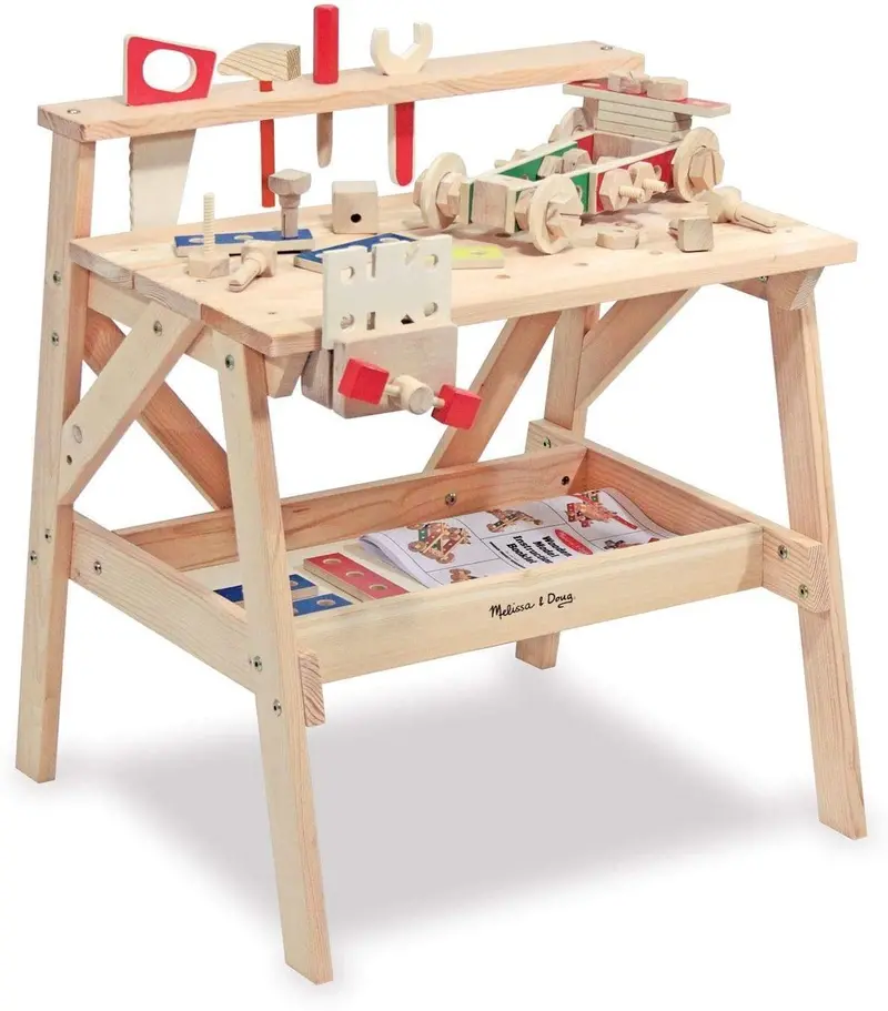 Melissa & Doug Solid Wood Workbench – Hands-On Kids’ Diy Project Station 1