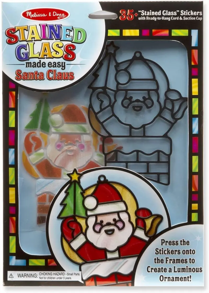 Melissa & Doug Stained Glass Made Easy – Santa Claus Activity Set 1