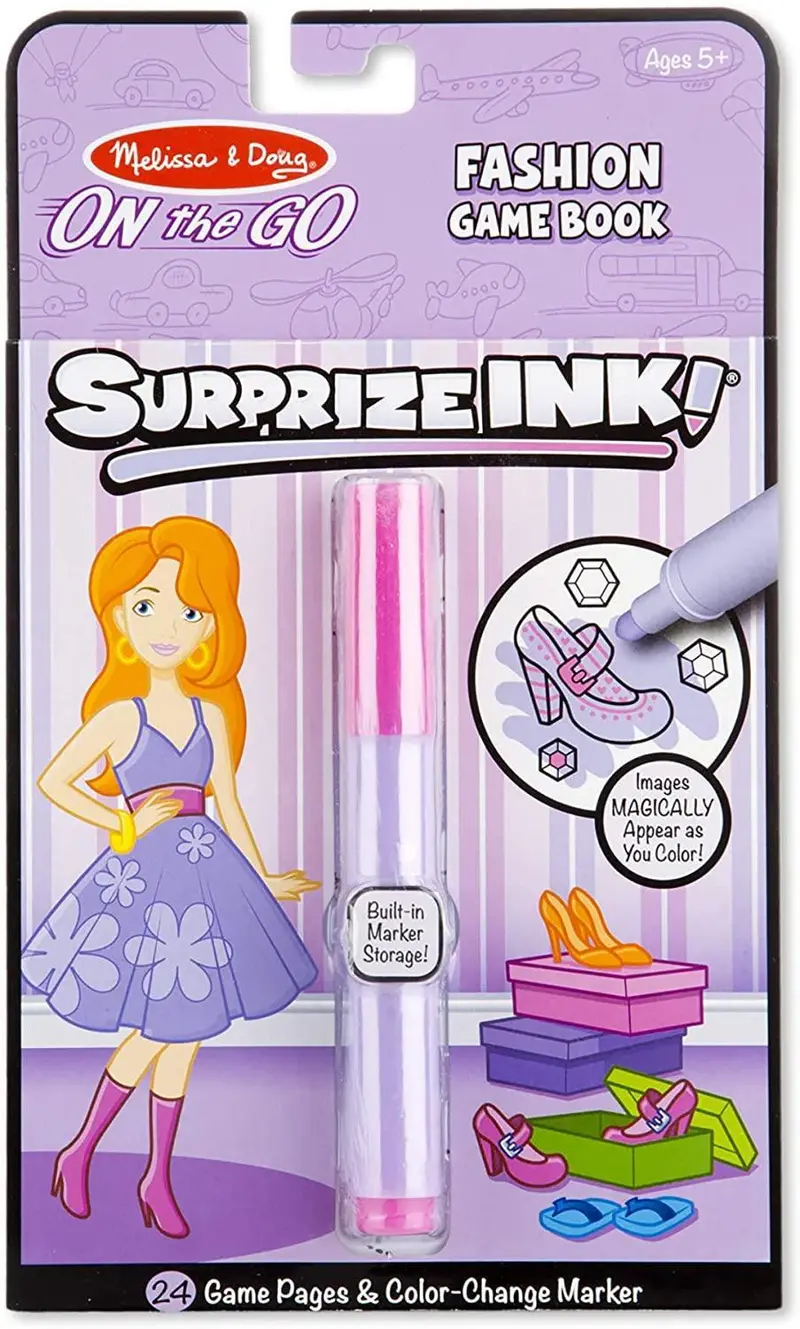 Melissa & Doug Surprise Ink Fashion Travel Game Book – Hidden-Image Activity Book For Portable Play 1