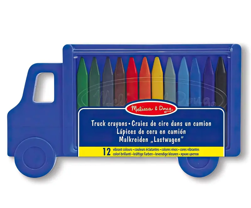 Melissa & Doug Truck-Themed Crayon Set For Little Artists 1