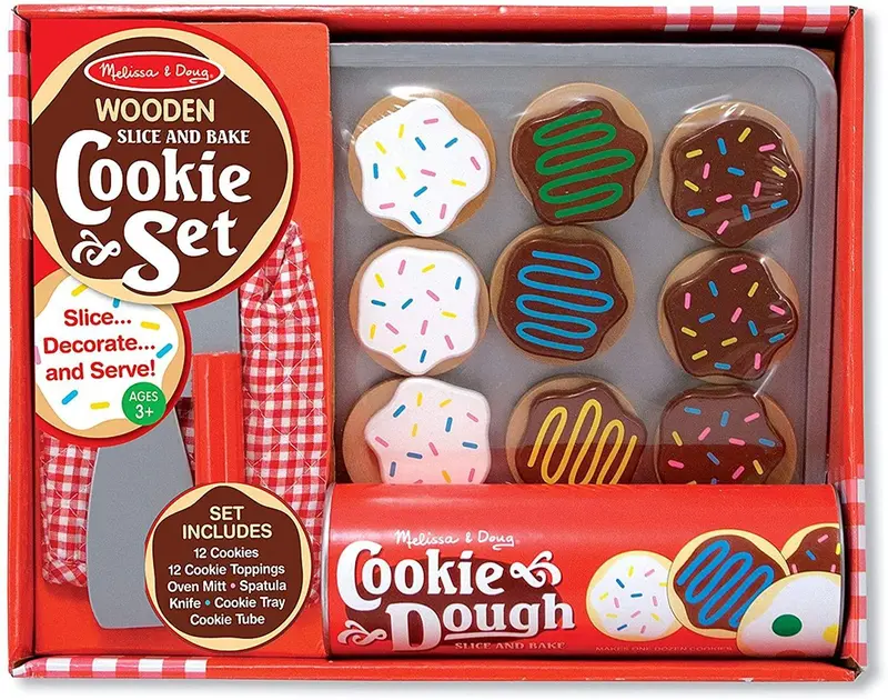 Melissa & Doug Wooden Cookie Set – Pretend Bakery Play Food Kit 1