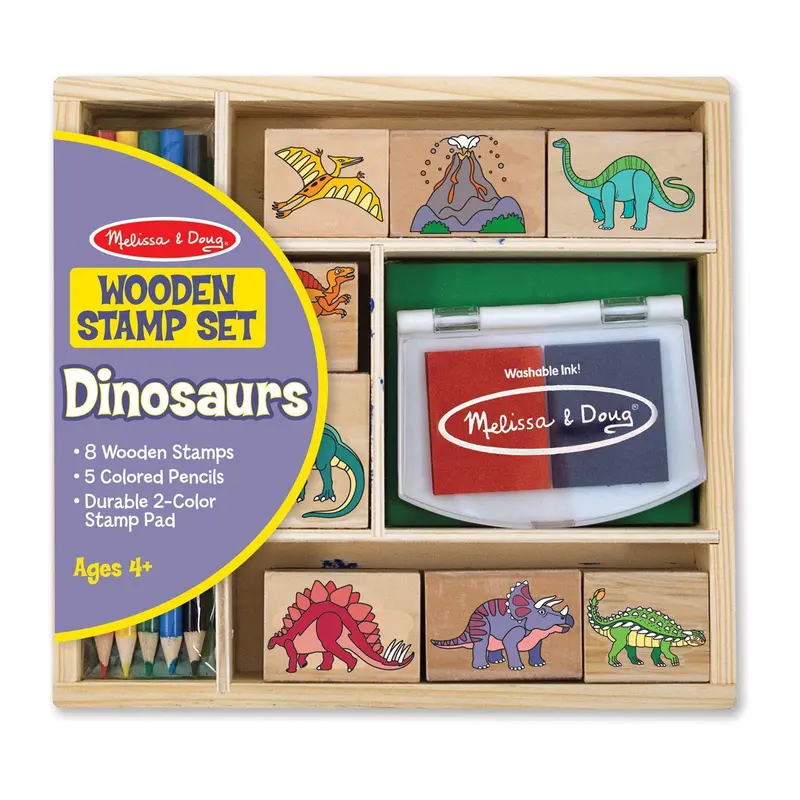 Melissa & Doug Wooden Stamp And Ink Art Set For Creative Play 1