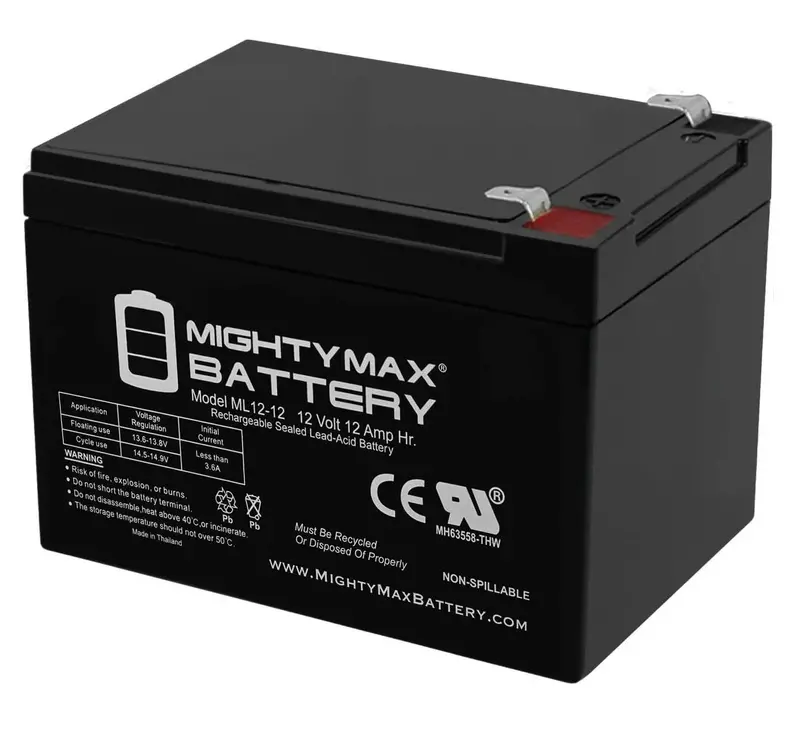 Mighty Max 12V 12Ah Sealed Lead-Acid Battery 1