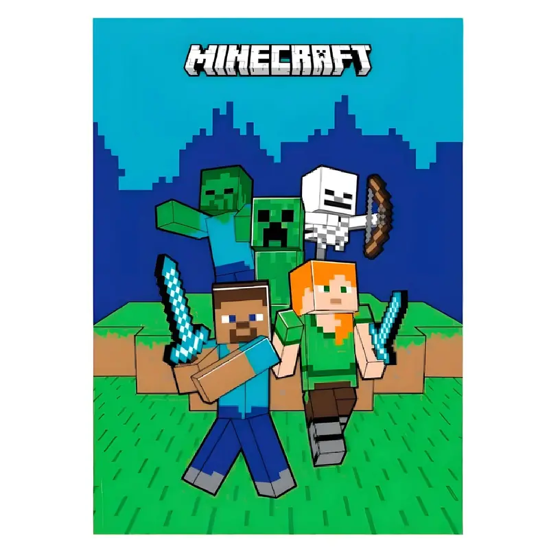 Minecraft Polar Fleece Blanket – Cozy Themed Throw 1