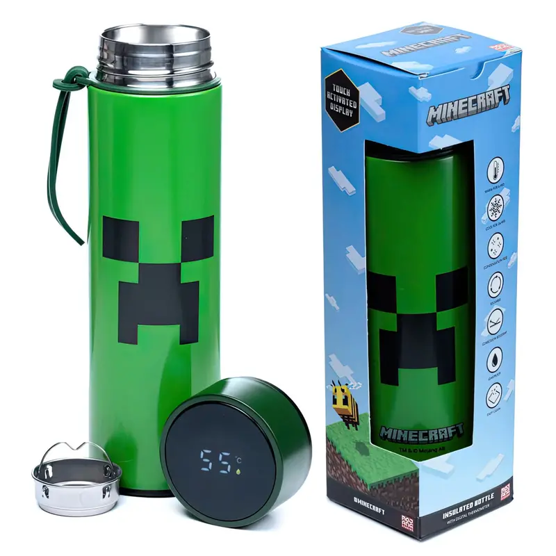 Minecraft Temperature-Sensing Thermos – 450Ml Stainless Steel Flask 1
