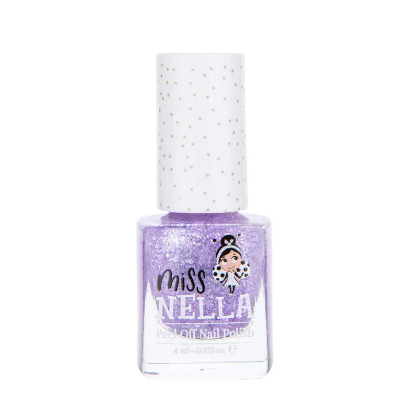 Miss Nella Sparkly Zebra Peel-Off Nail Polish – 4 Ml Easy-Removal Formula 1