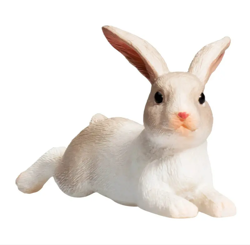 Mojo 387142 Lying Rabbit Figurine – Farmland Animal Figure 1