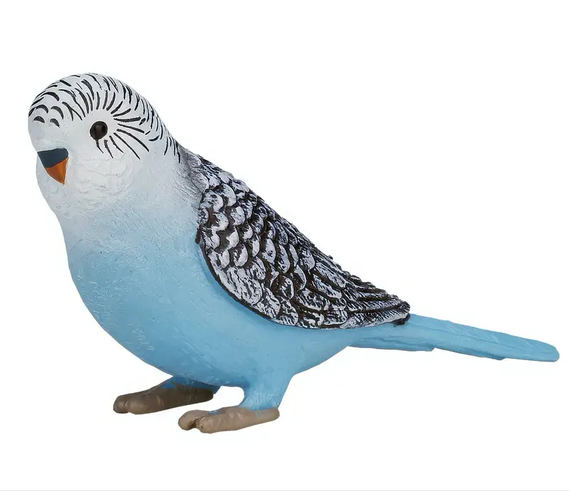 Mojo 387292 Blue Budgerigar Figurine – Farmland Bird Series 1