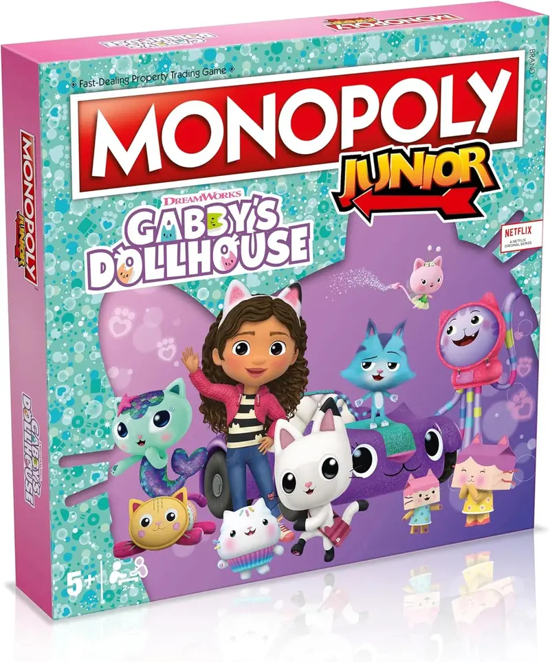 Monopoly Junior: Gabby’S Dollhouse Edition Board Game 1