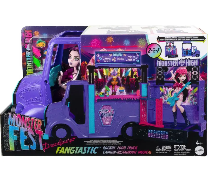 Monster High Fangtastic Rockin’ Food Truck Playset – 2-In-1 Transforming Toy 1