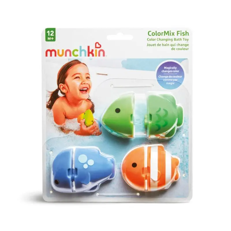 Munchkin Color-Changing Fish Bath Set – 3-Piece Interactive Water Toy Collection 1