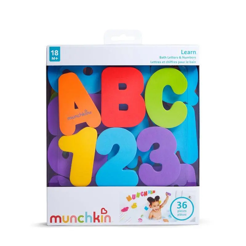 Munchkin Floating Alphabet & Number Bath Toys For Early Learning And Water Play 1
