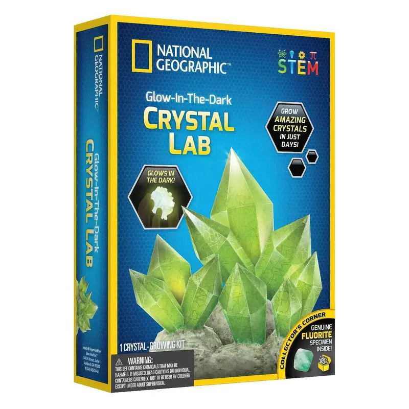 National Geographic Glow-In-The-Dark Crystal Growing Kit – Fluorite 1