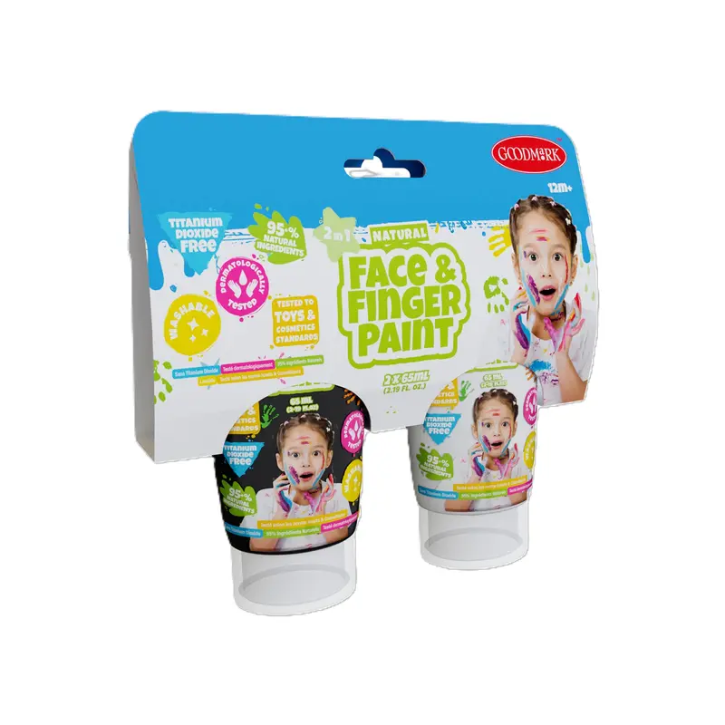 Natural Face & Finger Paint Set – 2.3Oz Twin Pack 1