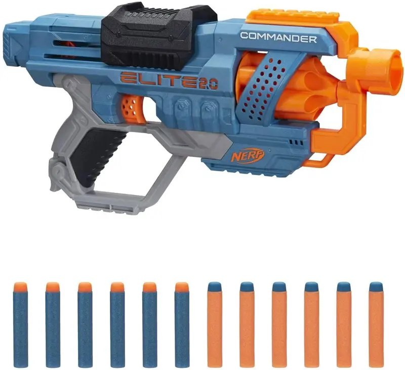 Nerf Elite 2.0 Commander Rd-6 Blaster – Rapid-Fire Tactical Dart Gun 1