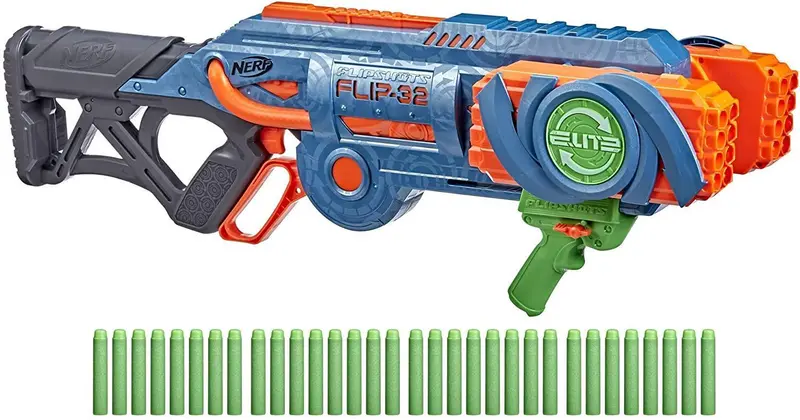 Nerf Elite 2.0 Flipshots Flip-32 Blaster – Compact Flip-Firing Dart Gun 1