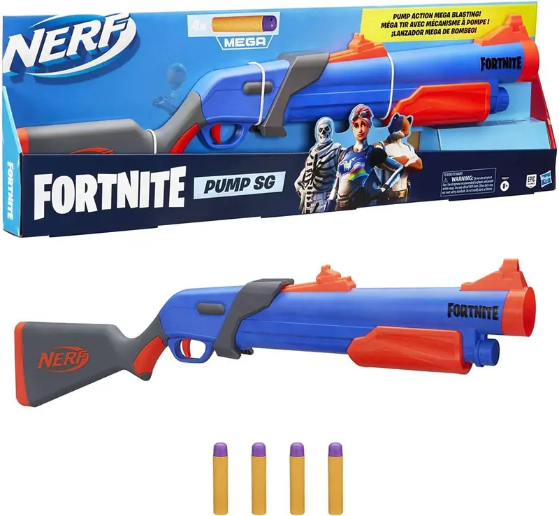 Nerf Fortnite Pump Sg Blaster – Spring-Action Dart Shooter 1