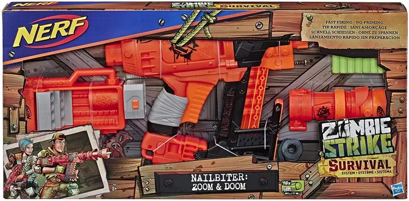 Nerf Zombie Strike Nailbiter Zoom & Doom Blaster 1
