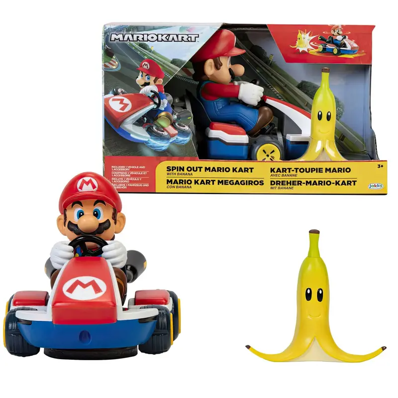 Nintendo Mario Kart Spin-Out Mini Car – 6.5Cm Collectible (Assorted) 1