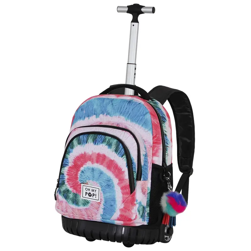 Oh My Pop! Black Voyage Fan Gts Trolley Backpack – Expandable Travel Pack 1