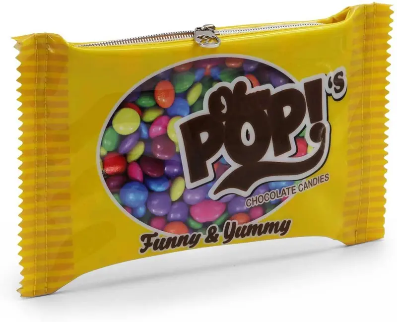Oh My Pop Chocolate Candy Toiletry Bag – 30Cm Yellow Travel Accessory 1