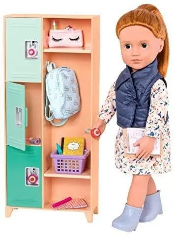 Our Generation Classroom Cool Locker Accessory Set For Dolls 1