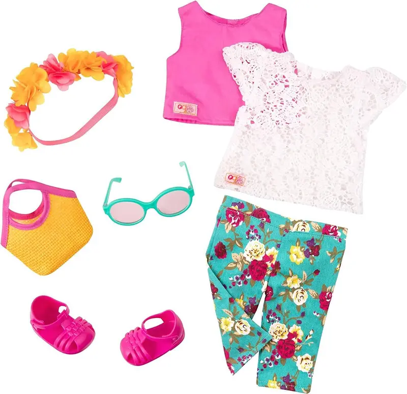 Our Generation Floral Trousers Doll Clothing Set 1