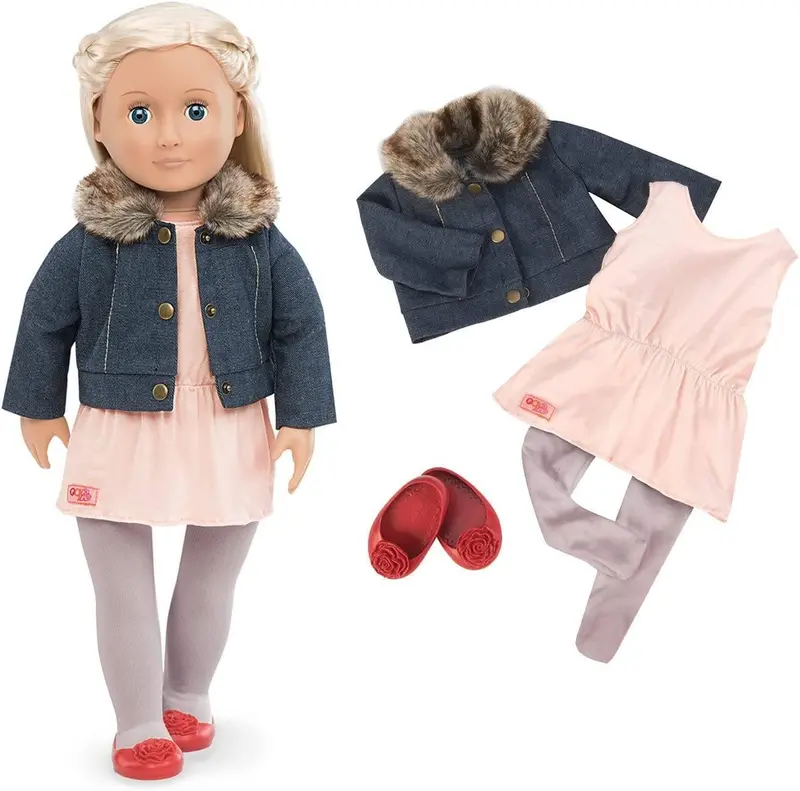 Our Generation Fur-Trimmed Jacket & Dress Deluxe Doll Ensemble 1