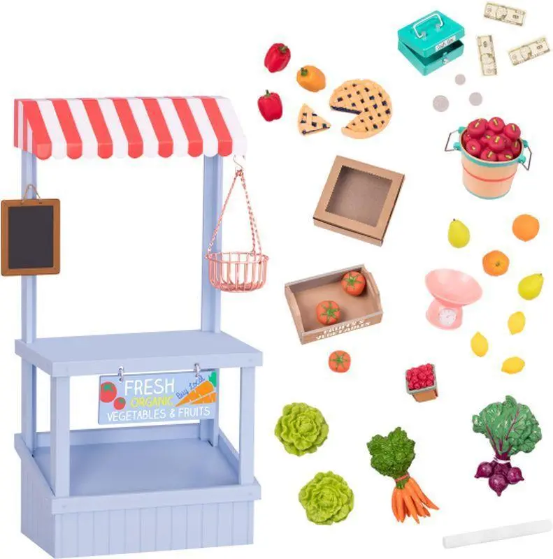 Our Generation Market Stand Grocery Playset For Imaginative Role-Play 1