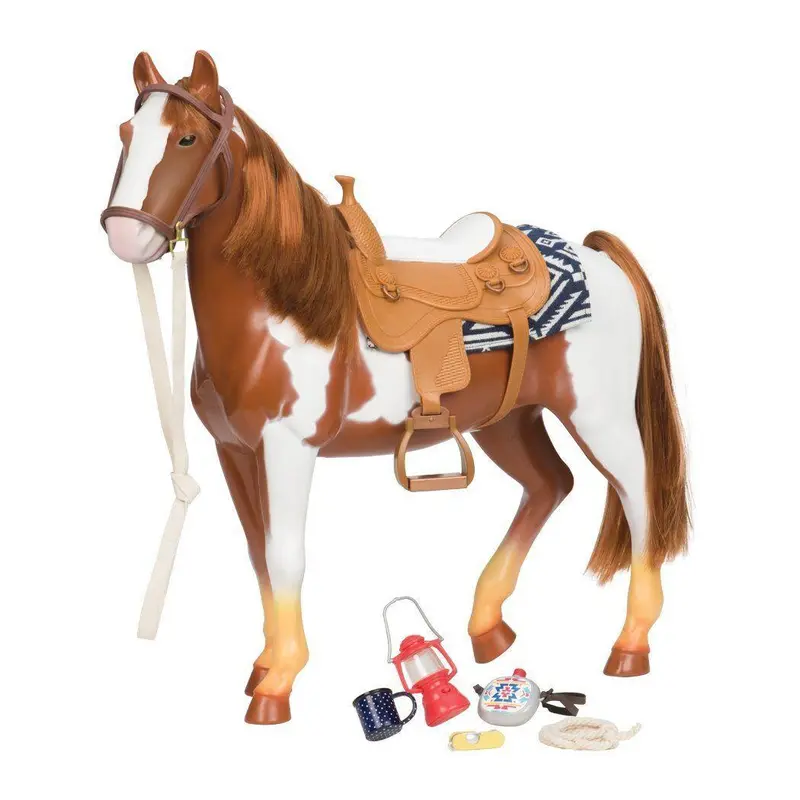 Our Generation Pinto Toy Horse – Brown & White 18-Inch Ride-On Animal Companion 1