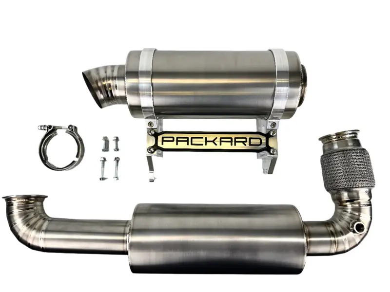 Packard Performance 3-Inch Titanium Turbo-Back Dual-Muffler Exhaust For Can-Am Maverick X3 1