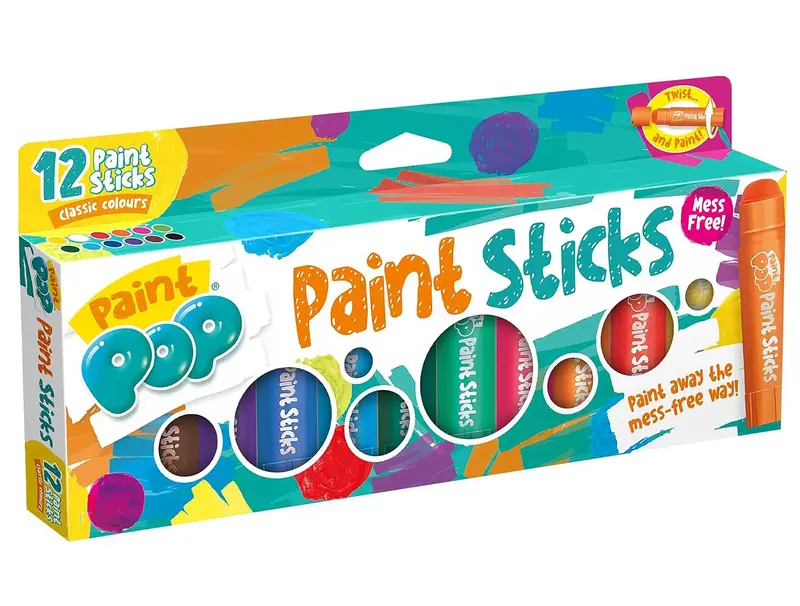 Paint Pop Assorted Paint Sticks – 12-Piece Set 1