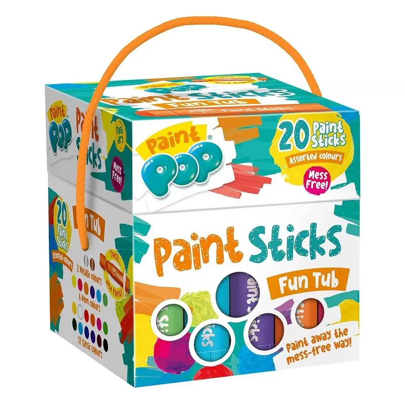 Paint Pop Bulk Paint Sticks – 20-Pack In Reusable Tub 1