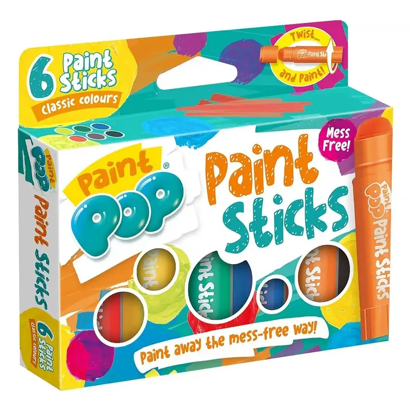 Paint Pop Classic Paint Sticks – 6-Color Starter Pack 1