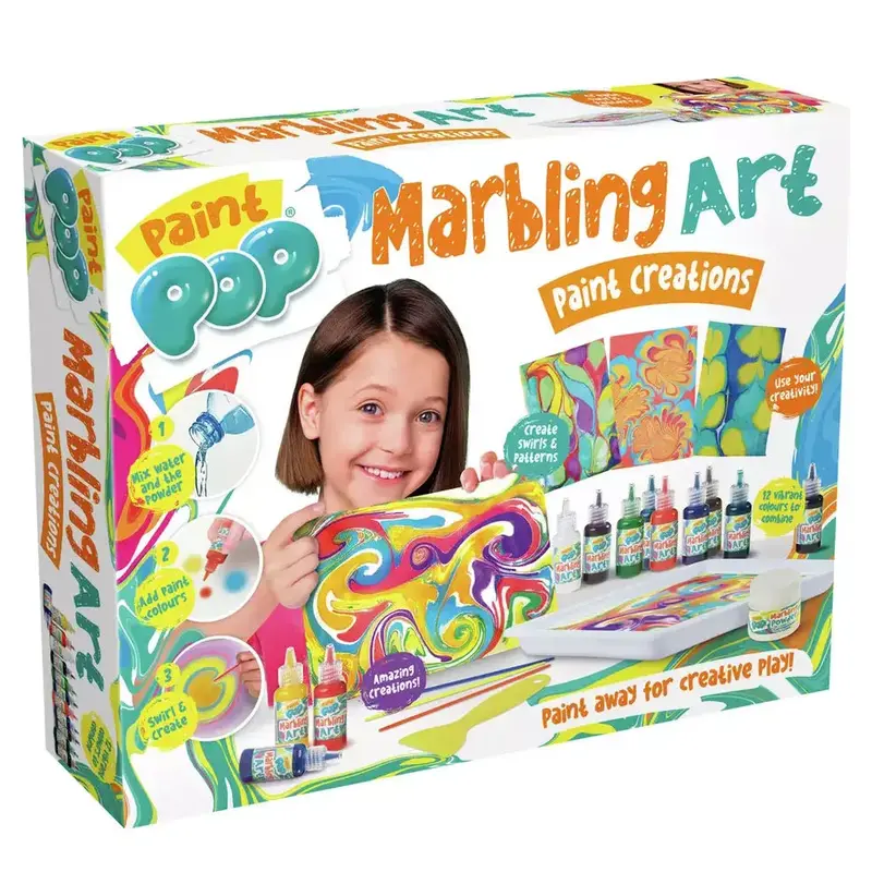 Paint Pop Marbling Art Set With 12 Vibrant Paints 1